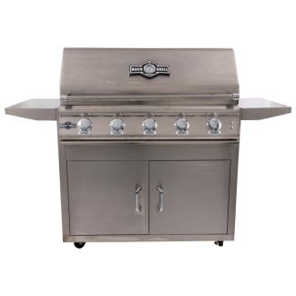 Buck Grill 40" 5 Burner Freestanding Stainless Steel Gas Grill with Portable Cart for Natural Gas - BG 40BUCKGRILL-NG