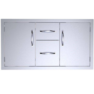 Sunstone Classic  42-Inch SS Double Drawer & Door Combo - C-DDC42