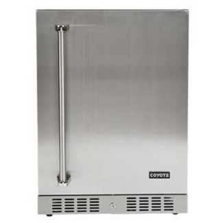 Coyote 24" Built In Outdoor Rated Stainless Steel Refrigerator with Reversable Hinge & 5.1 Cu. Ft. Capacity - C124R-S