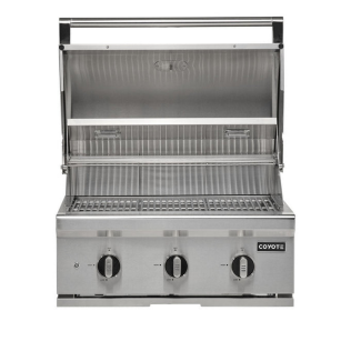 Coyote 30" C Series 3 Burner Built In Stainless Steel Gas Grill for Propane - C3C30LP