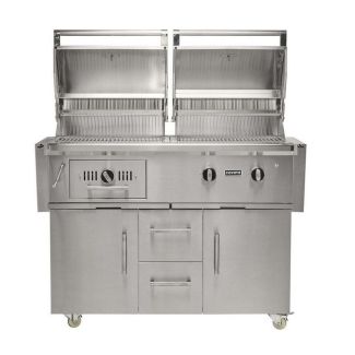 Coyote 50-Inch Hybrid Gas and Charcoal Grill W/Freestanding Cart - C3HY50-FS
