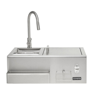 Coyote 30-Inch Stainless Steel Built-In Refreshment Center - CRC