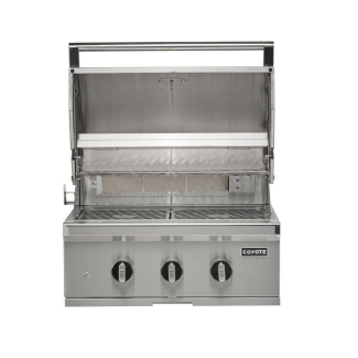 Coyote 30" SL Series 3 Burner Built In Stainless Steel Gas Grill for Natural Gas - C3SL30NG
