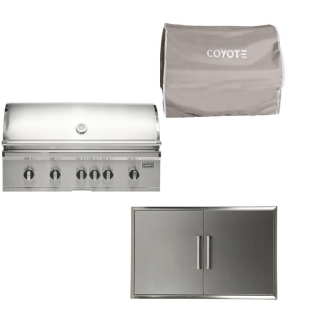 Coyote S-Series 42-Inch 4-Burner Built-In Gas Grill W/Outdoor Kitchen Package Options - C3SL42-PKG-1