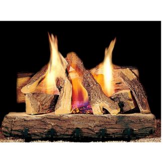 Majestic 18" Campfire Gas Log Set with Stainless Steel Burner & Hearth Kit – Natural Gas