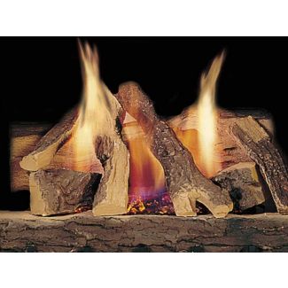 Majestic 24" Campfire Gas Log Set with Stainless Steel Burner & Hearth Kit, IPI Ignition – Liquid Propane