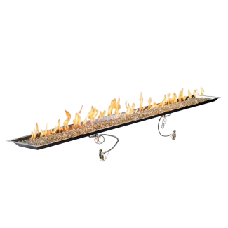 Outdoor Greatroom 12" x 108" Linear Crystal Fire Plus Gas Burner - CFP12108