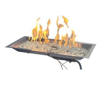 Outdoor Greatroom 12" x 24" Linear Crystal Fire Plus Gas Burner - CFP1224-K-B