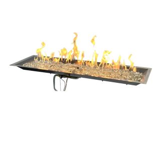 Outdoor Greatroom 12" x 42" Linear Crystal Fire Plus Gas Burner - CFP1242-K-B