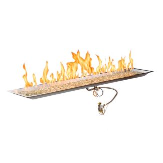Outdoor Greatroom 12" x 64" Linear Crystal Fire Plus Gas Burner - CFP1264