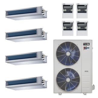 36,000 BTU 22.2 SEER2 ACiQ 4-Zone Concealed Duct Mini Split System Extreme Series - 9+9+9+9 - ACiQ-36Z-HH-M4 / 4-ACIQ-09CD-HH-MB