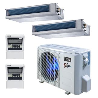 18,000 BTU 22 SEER2 ACiQ  2-Zone Concealed Duct Mini Split System w/ Extreme Heat - 9+9 - ACIQ-18Z-HH-M2B / 2-ACIQ-09CD-HH-MB