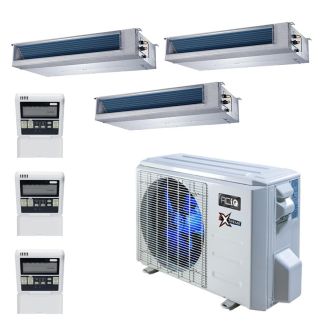 27,000 BTU 23 SEER2 ACiQ  3-Zone Concealed Duct Mini Split System w/ Extreme Heat - 9+9+9 - ACIQ-27Z-HH-M3B / 3-ACIQ-09CD-HH-MB