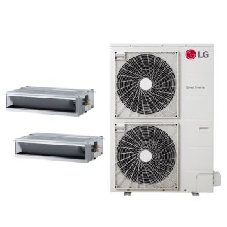 LG 36,000 BTU 2 Zone Concealed Duct Mini Split System - KUMXA361A / 2-KNMKB181A