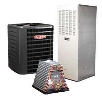 Goodman 2 Ton 14.3 SEER2 10KW Mobile Home Heat Pump & Electric Furnace System with Coil - GLZS4BA2410 / ACiQ-MH24BU2VYEC / ACiQ-EFS1020FD-MH