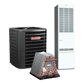 Goodman 3 Ton 14.3 SEER2 80% AFUE 70,000 BTU Mobile Home Heat Pump and Gas Furnace System - R32 - Goodman 3 Ton 14.3 SEER2 80% AFUE 70,000 BTU Mobile Home Heat Pump and Gas Furnace System - R32 - GLZS4BA3610 / ACiQ-MH36BU2VYEC / MG1E-B070F1ABM1
