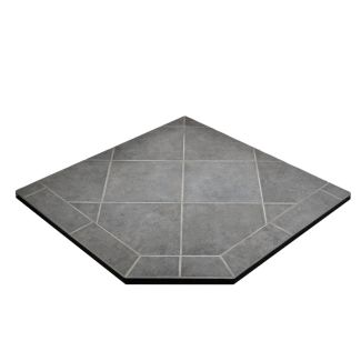 Comfortbilt 40-IN x 40-IN Corner Hearth Pad - Mill Black
