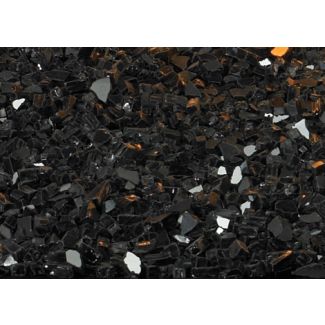 Crushed Black Polished Glass - DG1BKP QTY 3
