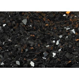Empire Crushed Black Polished Fire Glass - DG1BKP QTY 3