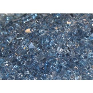 Crushed Blue Clear Glass - DG1BUC QTY 3