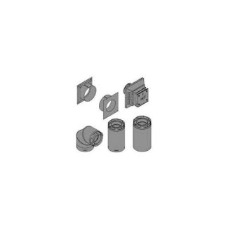 Empire Horizontal Vent Kit For Top Venting Fireplaces 4" x 6 5/8" x 8" to 11in Wall Thickness - DVVK4TP