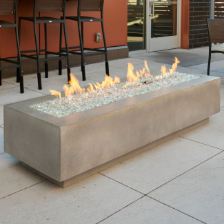 Outdoor Greatroom Cove 72" Linear Gas Fire Pit Table in Natural Grey - CV-72-B