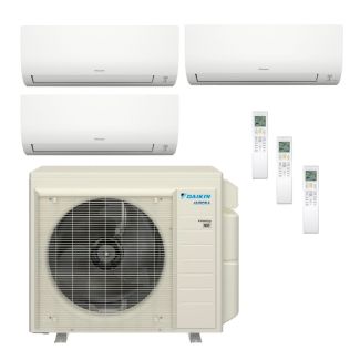 24,000 BTU Daikin 21 SEER2 Tri Zone Wall Mount Mini Split Heat Pump System - R32 | 230V - 9+9+12
