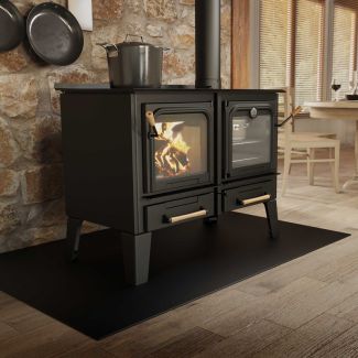 Drolet Chic-Choc Wood Cook Stove & Oven Extra Large with Black Door and Legs - DB04820 - Heats 2300 Sq Ft