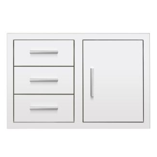 Summerset Stainless Steel 33" 3 Drawer and Access Door Combo with Hidden Hinge - DC3-33