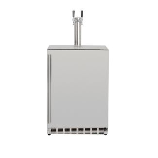 Summerset Stainless Steel 24" Deluxe Outdoor Rated Kegerator with 6.6 Cu. Ft. Capacity (Tap Sold Separately) - RFR-24DK