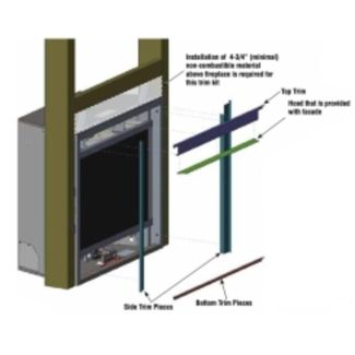 Superior Fireplace Decorative Façade Stone Stop Kit (Optional) - DFSSK40