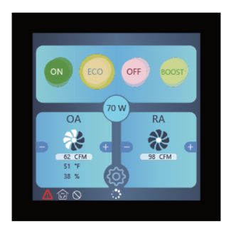 ACiQ AERV DISPLAY Digital Wall Control Panel for AERV Energy Recovery Ventilators