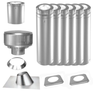 Superior 8DM Wood Burning Chimney Pipe Kit - 25Ft