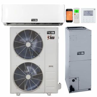 36,000 BTU ACiQ 2- Zone Wall Mounted Mini Split System w/ Central Air Handler 9+24