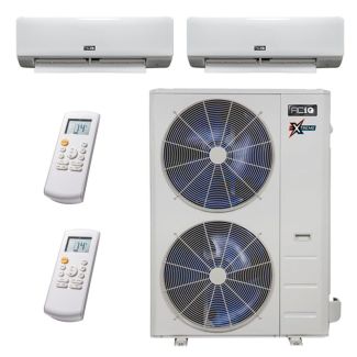 36,000 BTU 22.2 SEER2 ACiQ 2-Zone Wall Mounted Mini Split System - Extreme Series - WiFi Enabled - 9+24 - ACiQ-36Z-HH-M4 / ACiQ-09W-HH-M / ACiQ-24W-HH-M