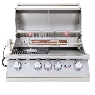 Lion L75000 32-Inch Built-In Natural Gas Grill With Rear Infrared Burner