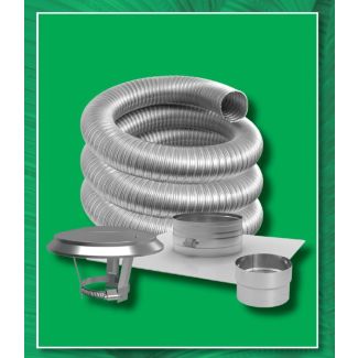 DuraFlex Basic 4" Kit w/ Increaser Tee With Clean-Out Tee Cap - 20' - 4DF304-20K / 4PVP-T31