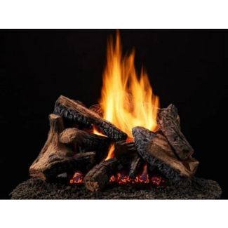 Majestic 8-Piece Fiber Ceramic Log Set – For 18"/24" Radiant Burner