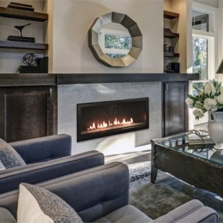 Empire Boulevard Direct-Vent Linear Contemporary Fireplace- 48-inch