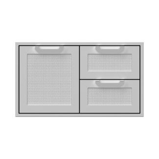 Hestan 36-Inch Double Drawer And Single Storage Door Combo - AGSDR36