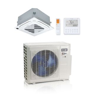 24,000 BTU 23 SEER ACIQ Single Zone Ceiling Cassette Mini Split System | Extreme Series - ACIQ-24ZPL-HP230C / ACIQ-24CC-HH-MC