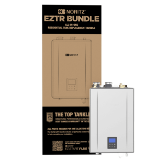 Noritz 11.1 GPM 199,900 BTU Residential Natural Gas EZTR 75 Gallon Tank Replacement Condensing Tankless Water Heater (.98 UEF) - EZTR75-NG