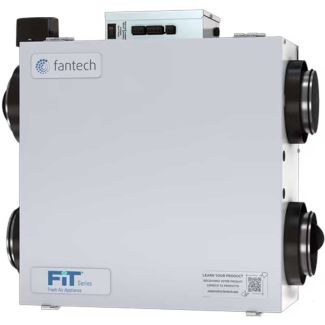 Fantech FIT 120E-D-EC Energy Recovery Ventilator with Shut-Off Damper, EC-Motor 129 CFM - FIT 120E-D-EC