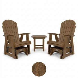 Fan Back Single Gliders (2) & End Table Set