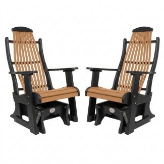 Outdoor Poly Furniture Set of 2 Blue Ridge Single Gliders by Infinity Living