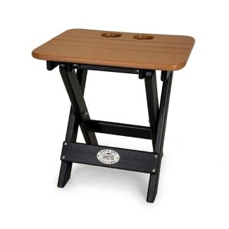 Outdoor Poly Furniture Folding Patio Cup Holder Table by Infinity Living