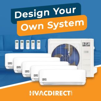Stealth DIYCOOL Design Your Own Five Zone Heat Pump System R454B