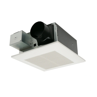 Panasonic WhisperFit Bathroom Exhaust Fan, Ceiling Mount Low Profile Fan, DC Pick-A-Flow 50-80-100 CFM - FV-0511VF1