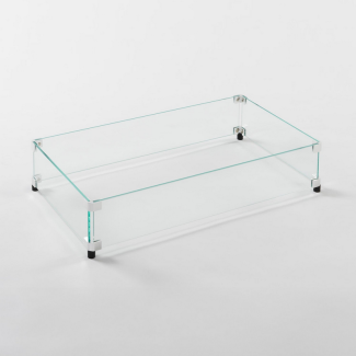 Outdoor GreatRoom 12" x 24" Rectangular Glass Wind Guard