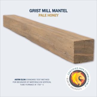 Grist Mill Non Combustible Mantel 60-Inch in Pale Honey Finish